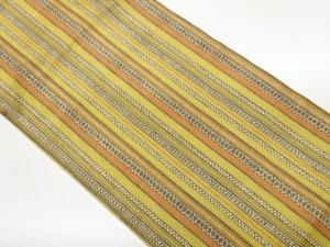 縞に幾何学模様名古屋帯